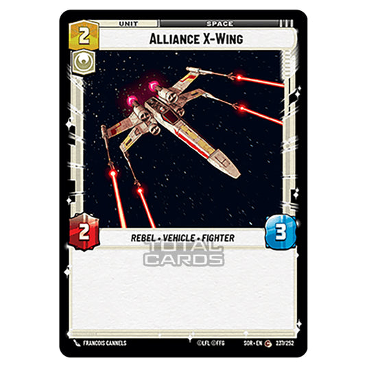 Star Wars Unlimited - Spark of Rebellion - Alliance X-Wing (Common) - 237/252