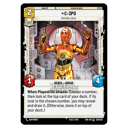 Star Wars Unlimited - Spark of Rebellion - C-3PO (Special) - 238/252