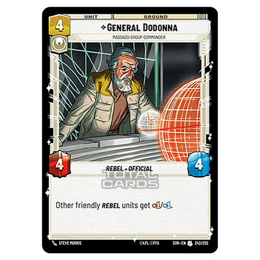 Star Wars Unlimited - Spark of Rebellion - General Dodonna (Uncommon) - 242/252