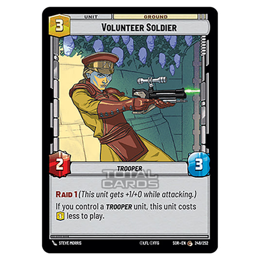 Star Wars Unlimited - Spark of Rebellion - Volunteer Soldier (Common) - 248/252