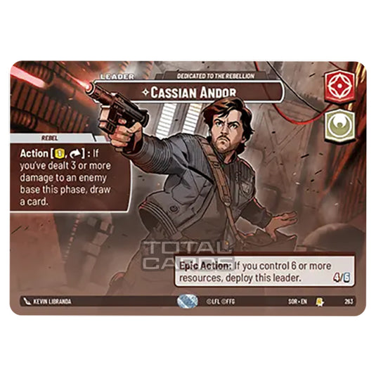 Star Wars Unlimited - Spark of Rebellion - Cassian Andor (Rare) - 263 (Showcase)