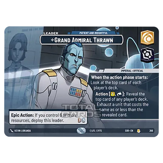 Star Wars Unlimited - Spark of Rebellion - Grand Admiral Thrawn (Rare) - 266 (Showcase)