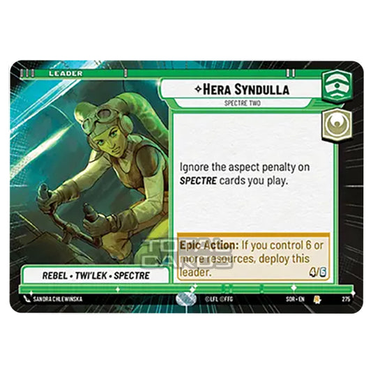 Star Wars Unlimited - Spark of Rebellion - Hera Syndulla (Rare) - 275 (Hyperspace)