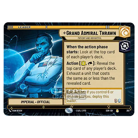 Star Wars Unlimited - Spark of Rebellion - Grand Admiral Thrawn (Rare) - 282 (Hyperspace)