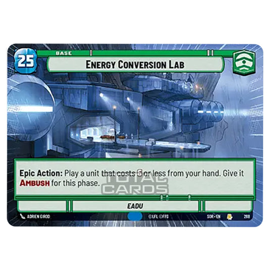 Star Wars Unlimited - Spark of Rebellion - Energy Conversion Lab (Rare) - 288 (Hyperspace)