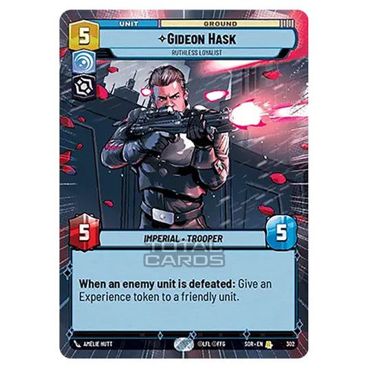 Star Wars Unlimited - Spark of Rebellion - Gideon Hask (Rare) - 302 (Hyperspace)