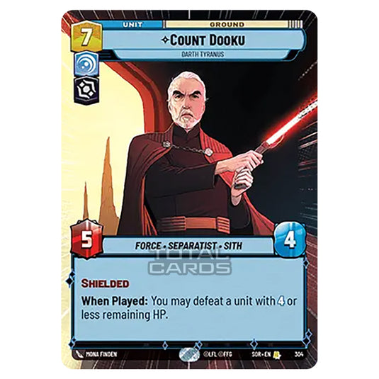 Star Wars Unlimited - Spark of Rebellion - Count Dooku (Rare) - 304 (Hyperspace)