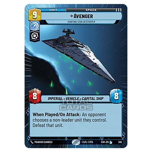 Star Wars Unlimited - Spark of Rebellion - Avenger (Legendary) - 306 (Hyperspace)