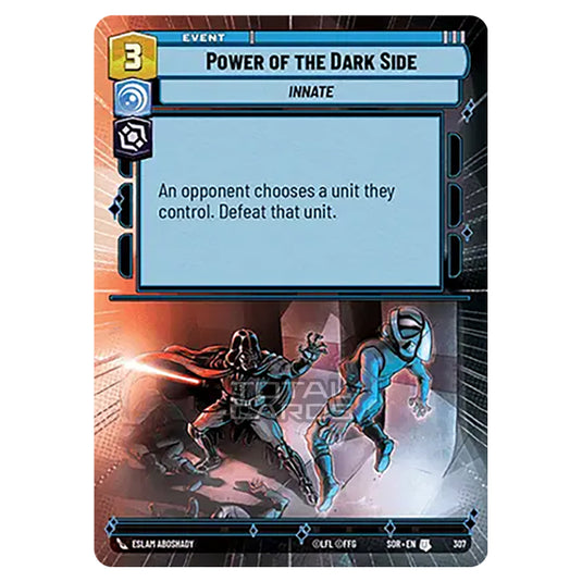 Star Wars Unlimited - Spark of Rebellion - Power of the Dark Side (Uncommon) - 307 (Hyperspace)