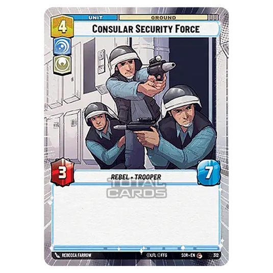 Star Wars Unlimited - Spark of Rebellion - Consular Security Force (Common) - 312 (Hyperspace)