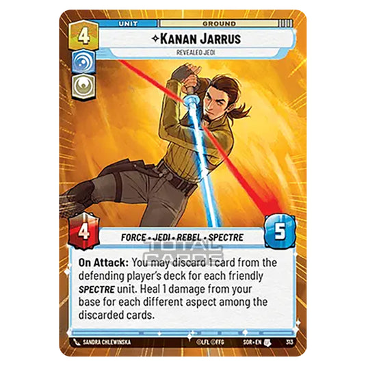 Star Wars Unlimited - Spark of Rebellion - Kanan Jarrus (Uncommon) - 313 (Hyperspace)