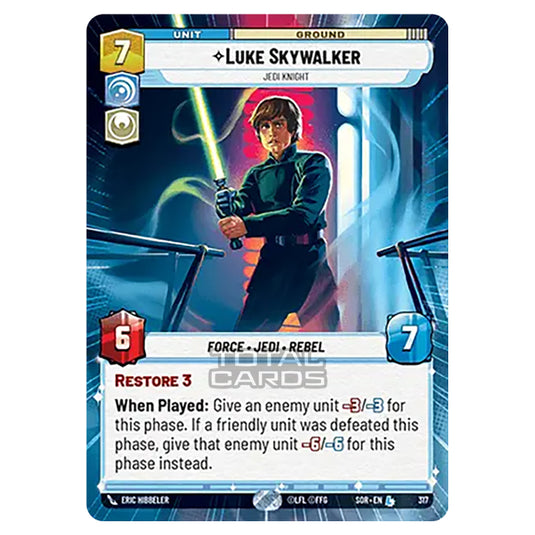 Star Wars Unlimited - Spark of Rebellion - Luke Skywalker (Legendary) - 317 (Hyperspace)