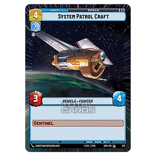 Star Wars Unlimited - Spark of Rebellion - System Patrol Craft (Common) - 331 (Hyperspace)