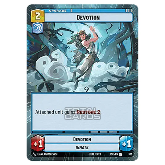 Star Wars Unlimited - Spark of Rebellion - Devotion (Uncommon) - 335 (Hyperspace)