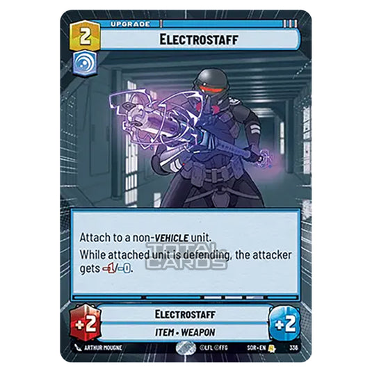 Star Wars Unlimited - Spark of Rebellion - Electrostaff (Rare) - 336 (Hyperspace)