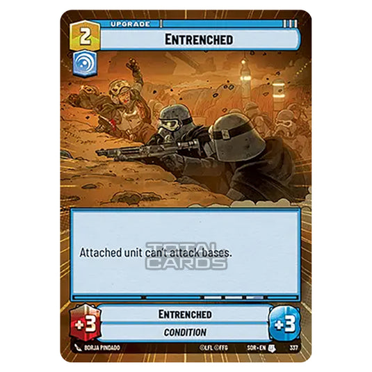 Star Wars Unlimited - Spark of Rebellion - Entrenched (Uncommon) - 337 (Hyperspace)