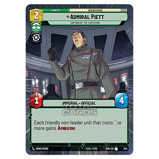 Star Wars Unlimited - Spark of Rebellion - Admiral Piett (Uncommon) - 344 (Hyperspace)