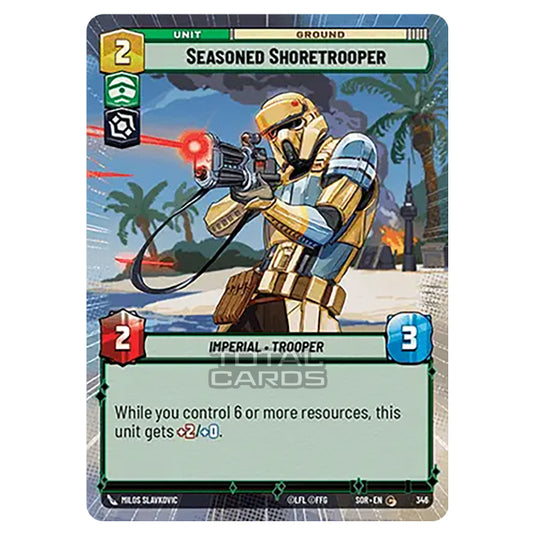 Star Wars Unlimited - Spark of Rebellion - Seasoned Shoretrooper (Common) - 346 (Hyperspace)