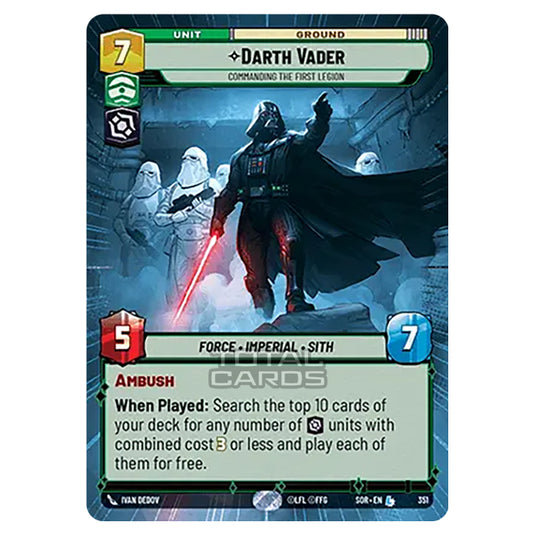 Star Wars Unlimited - Spark of Rebellion - Darth Vader (Legendary) - 351 (Hyperspace)