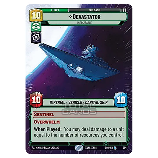 Star Wars Unlimited - Spark of Rebellion - Devastator (Legendary) - 354 (Hyperspace)