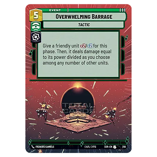 Star Wars Unlimited - Spark of Rebellion - Overwhelming Barrage (Uncommon) - 356 (Hyperspace)