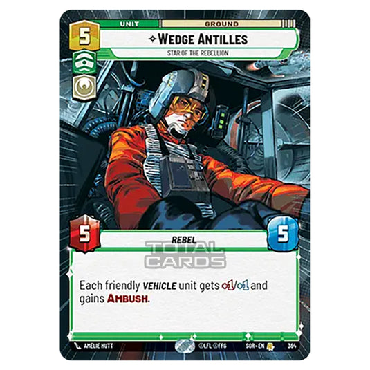 Star Wars Unlimited - Spark of Rebellion - Wedge Antilles (Rare) - 364 (Hyperspace)