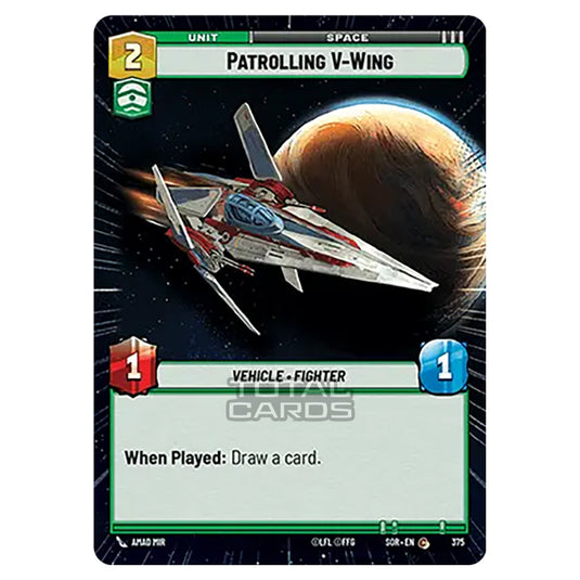 Star Wars Unlimited - Spark of Rebellion - Patrolling V-Wing (Common) - 375 (Hyperspace)