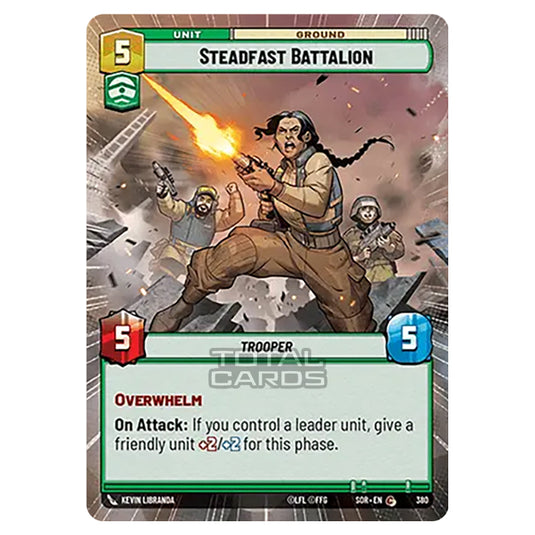 Star Wars Unlimited - Spark of Rebellion - Steadfast Battalion (Common) - 380 (Hyperspace)