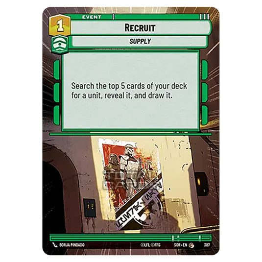Star Wars Unlimited - Spark of Rebellion - Recruit (Common) - 387 (Hyperspace)