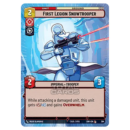 Star Wars Unlimited - Spark of Rebellion - First Legion Snowtrooper (Common) - 394 (Hyperspace)