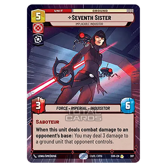 Star Wars Unlimited - Spark of Rebellion - Seventh Sister (Rare) - 397 (Hyperspace)