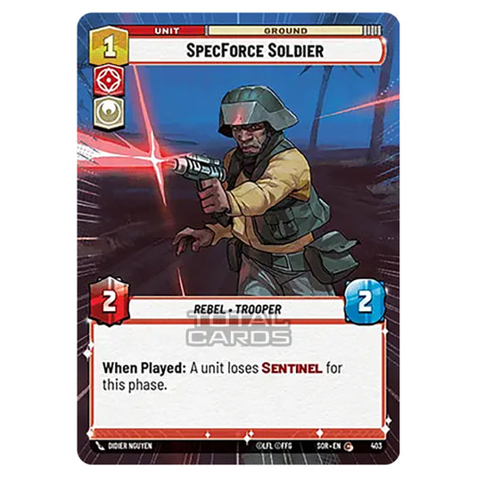 Star Wars Unlimited - Spark of Rebellion - SpecForce Soldier (Common) - 403 (Hyperspace)