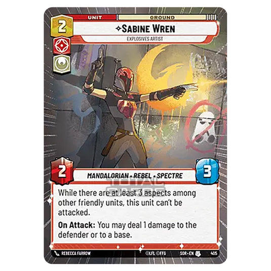 Star Wars Unlimited - Spark of Rebellion - Sabine Wren (Uncommon) - 405 (Hyperspace)