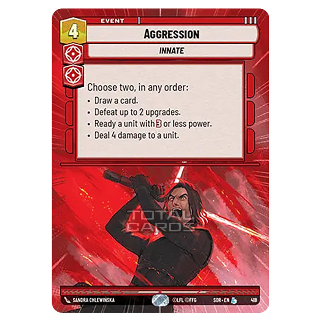 Star Wars Unlimited - Spark of Rebellion - Aggression (Legendary) - 418  (Hyperspace)