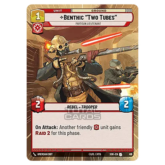 Star Wars Unlimited - Spark of Rebellion - Benthic "Two Tubes" (Uncommon) - 419 (Hyperspace)