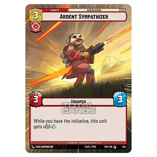 Star Wars Unlimited - Spark of Rebellion - Ardent Sympathizer (Common) - 424 (Hyperspace)