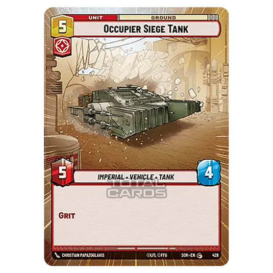 Star Wars Unlimited - Spark of Rebellion - Occupier Siege Tank (Common) - 428 (Hyperspace)