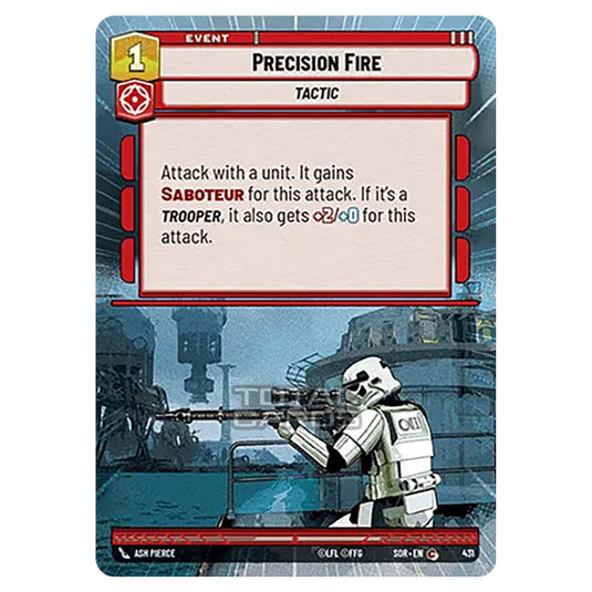 Star Wars Unlimited - Spark of Rebellion - Precision Fire (Common) - 431 (Hyperspace)