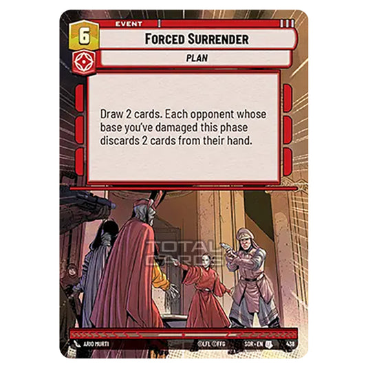 Star Wars Unlimited - Spark of Rebellion - Forced Surrender (Uncommon) - 438 (Hyperspace)