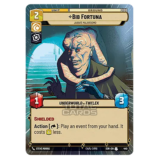 Star Wars Unlimited - Spark of Rebellion - Bib Fortuna (Uncommon) - 440 (Hyperspace)