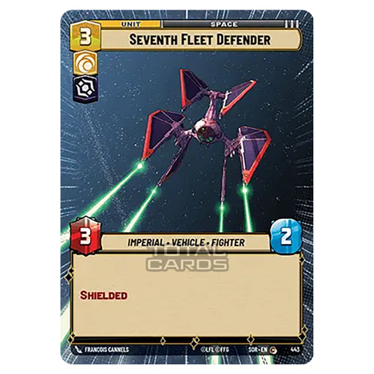 Star Wars Unlimited - Spark of Rebellion - Seventh Fleet Defender (Common) - 443 (Hyperspace)