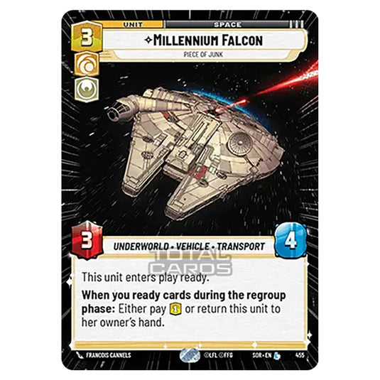 Star Wars Unlimited - Spark of Rebellion - Millennium Falcon (Legendary) - 455 (Hyperspace)