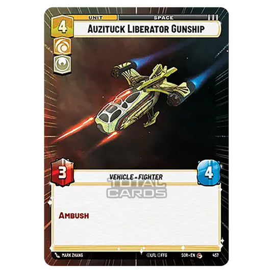 Star Wars Unlimited - Spark of Rebellion - Auzituck Liberator Gunship (Common) - 457 (Hyperspace)
