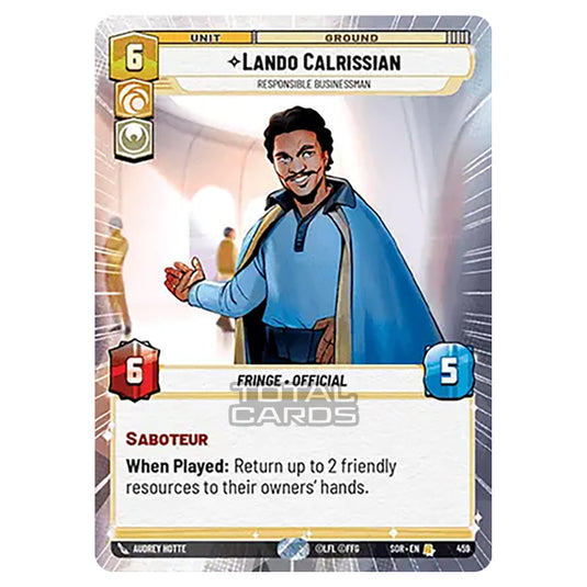 Star Wars Unlimited - Spark of Rebellion - Lando Calrissian (Rare) - 459 (Hyperspace)