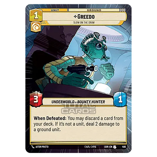 Star Wars Unlimited - Spark of Rebellion - Greedo (Uncommon) - 466 (Hyperspace)