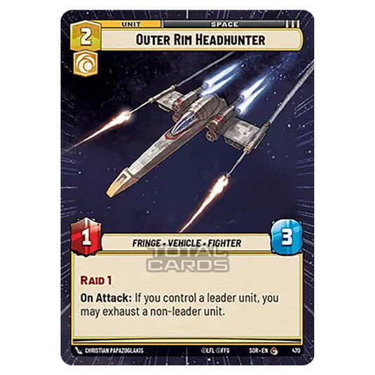 Star Wars Unlimited - Spark of Rebellion - Outer Rim Headhunter (Common) - 470 (Hyperspace)