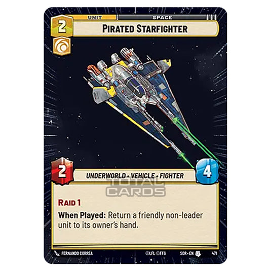 Star Wars Unlimited - Spark of Rebellion - Pirated Starfighter (Uncommon) - 471 (Hyperspace)