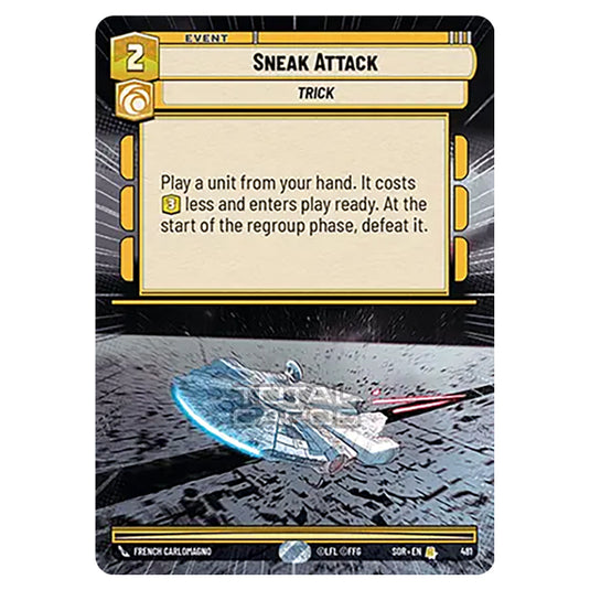 Star Wars Unlimited - Spark of Rebellion - Sneak Attack (Rare) - 481 (Hyperspace)