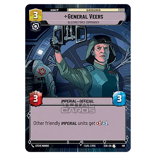 Star Wars Unlimited - Spark of Rebellion - General Veers (Uncommon) - 491 (Hyperspace)