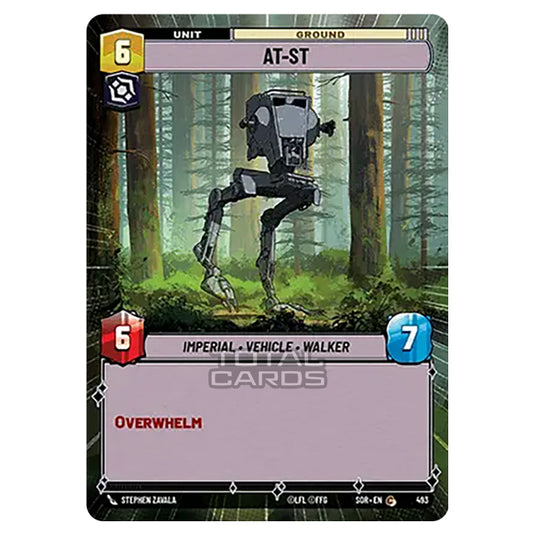 Star Wars Unlimited - Spark of Rebellion - AT-ST (Common) - 493 (Hyperspace)